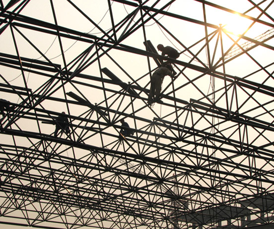 德兴厂房网架安装